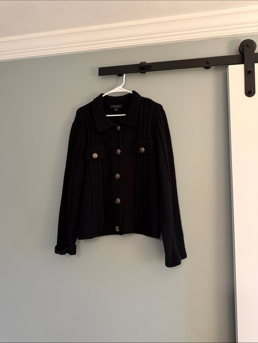 Black Button-Front Knit Jacket - Women